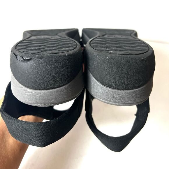 Clarks Cloudsteppers Summer Sandals Womens 11 M Black Fabric Sling Back Open Toe - Picture 8 of 11